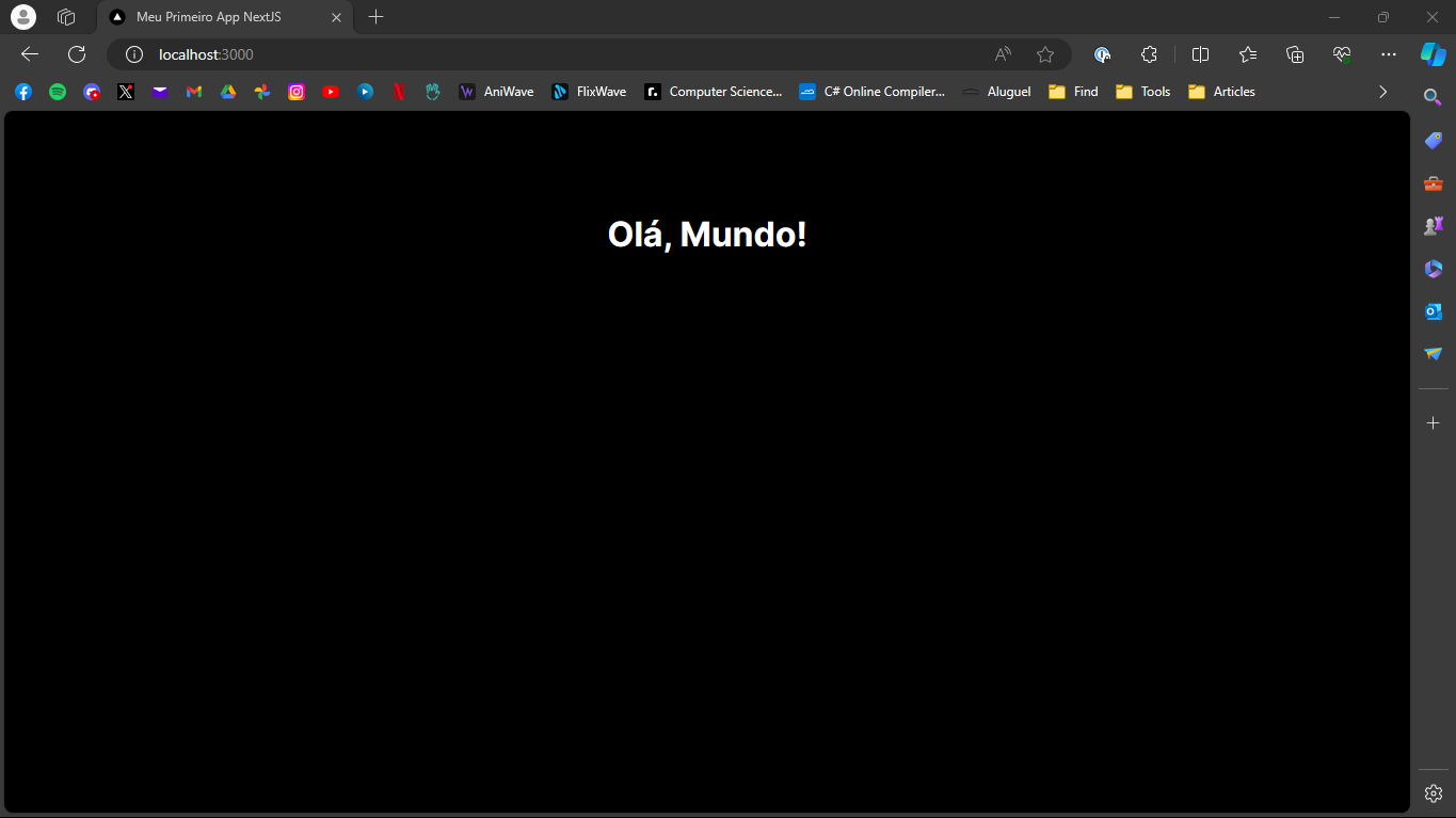 Olá Mundo com NextJS